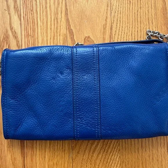 Michael Kors Blue Leather Crossbody Bag/Clutch - Picture 4 of 4